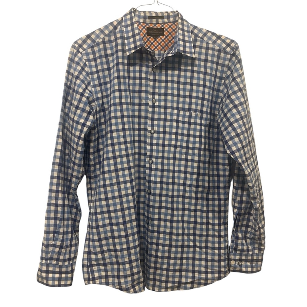 Rodd & Gunn Sports Fit Casual Dress Shirt Button Down Long Sleeve Check Blue Med